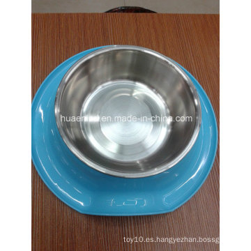 Melamina y acero inoxidable Pet Bowl